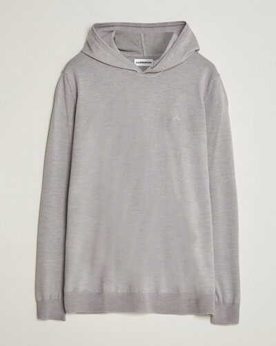 J.Lindeberg Karl Merino Hoodie Light Grey Melange