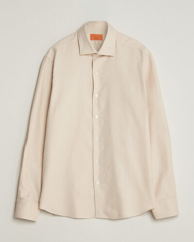 Grigio Washed Flannel Shirt Off White
