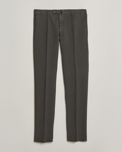 Incotex Slim Fit Soft Cotton Stretch Chinos Dark Grey