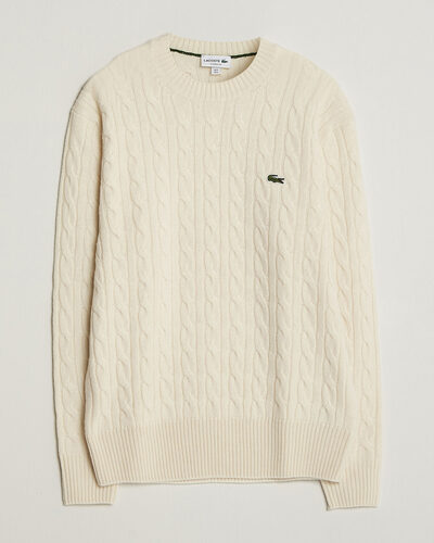 Lacoste Carded Wool Cable Crew Neck Lapland