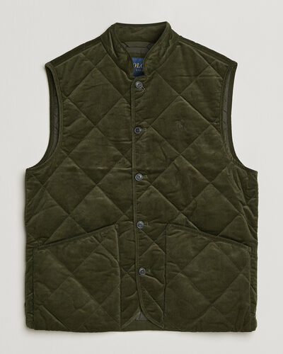 Polo Ralph Lauren Quilted Corduroy Vest Company Olive