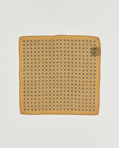 Amanda Christensen Wool Flower Pocket Square Yellow