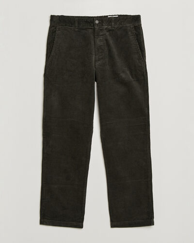 NN07 Aden Regular Fit Corduroy Chinos Dark Army