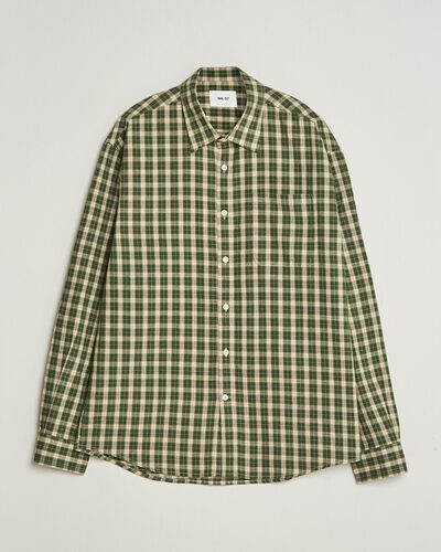 NN07 Deon Flannel Shirt Eden Green Check