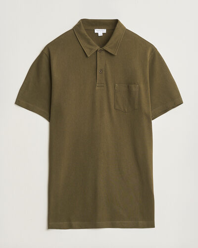 Sunspel Riviera Polo Shirt Loden Green