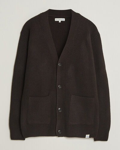 Merz b. Schwanen Merino/Cashmere Knitted Cardigan Espresso