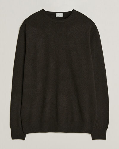 Morgano Wool/Cashmere Crewneck Dark Brown