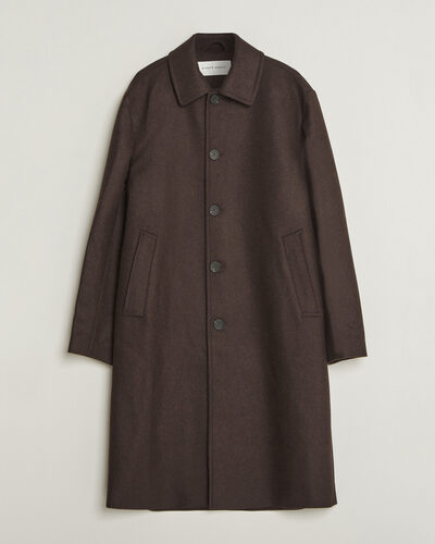 A Day's March Shamrock Wool Car Coat Dark Brown
