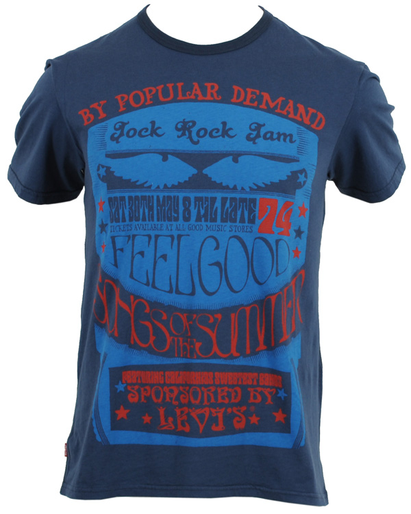 Homme | T-shirts | Levi's | Levis Feel Good Poster Tee Alpha Blue