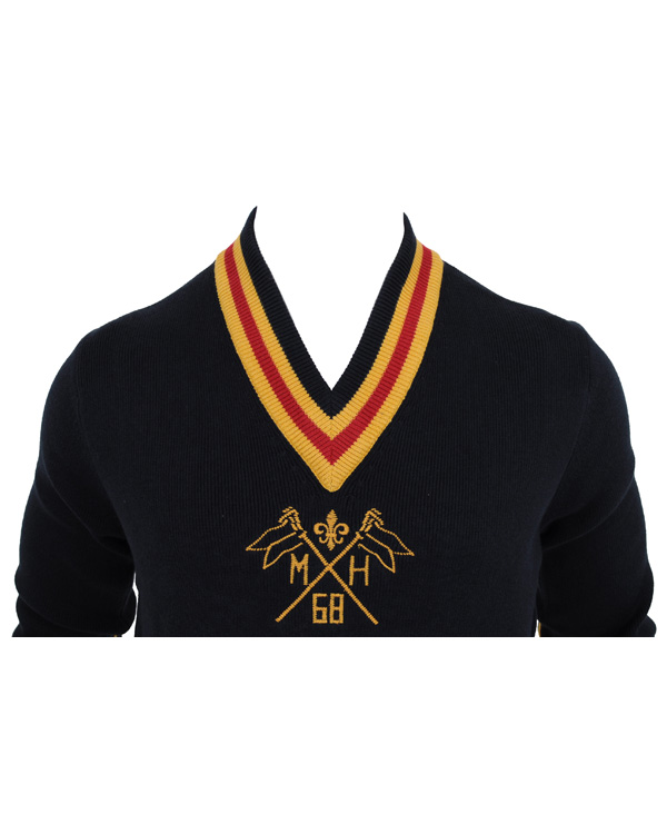 Heren | Truien | Morris | Cricket embo V-neck Navy