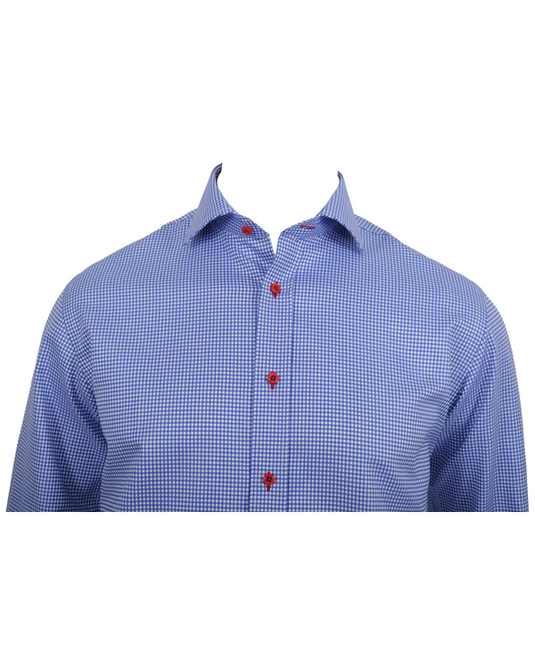 Homme | Chemises | Oscar of Sweden | Skjorta Slim Fit Blå Ruta