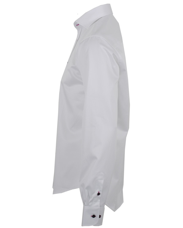 Homme | Chemises | Oscar of Sweden | Skjorta Slim Fit Vit Svart Kontrast