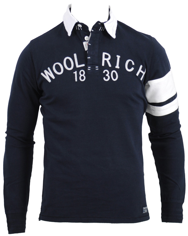 Homme | Pulls Et Tricots | Woolrich | Logo Rugby Navy