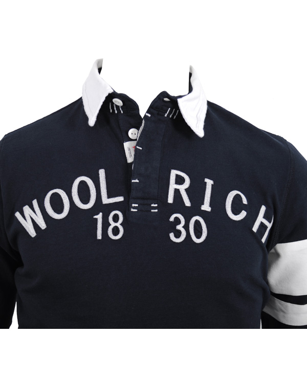 Homme | Pulls Et Tricots | Woolrich | Logo Rugby Navy