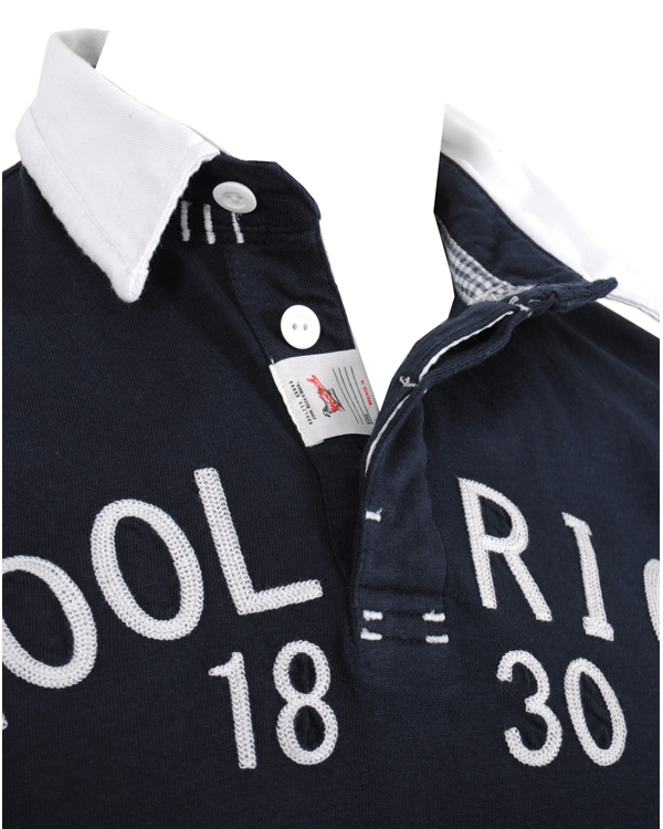 Homme | Pulls Et Tricots | Woolrich | Logo Rugby Navy
