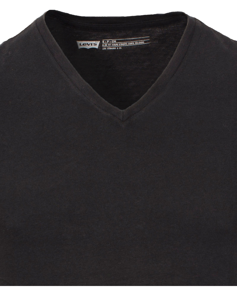Homme | T-shirts | Levi's | Levis 2 Pack V Neck Tee Black