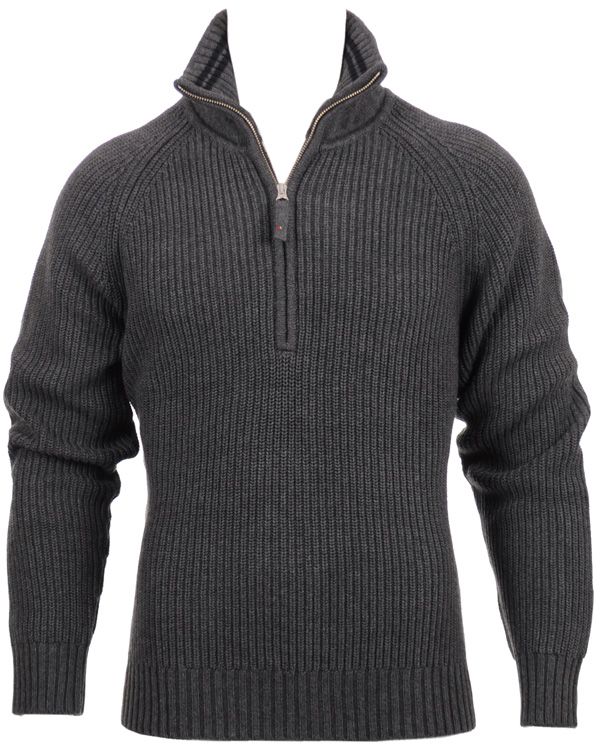 Homme | Pulls Et Tricots | Boomerang | Grinda Halfzip Raglan Sweater Grey Melange