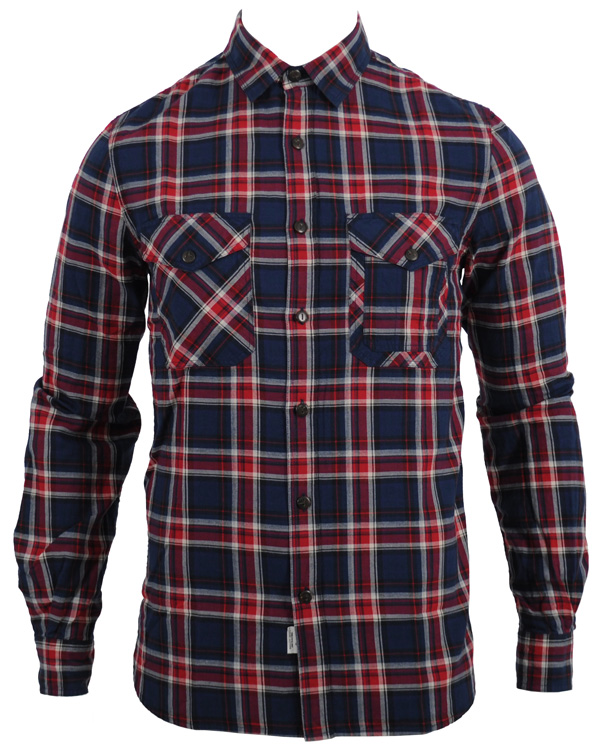 Homme | Chemises | Woolrich | Cabin Field Shirt Expedition Red