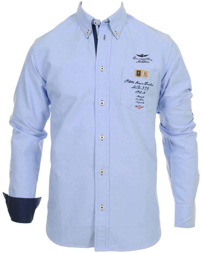 Homme | Chemises | Aeronautica Militare | Camicia M.L CA574 Shirt Blue