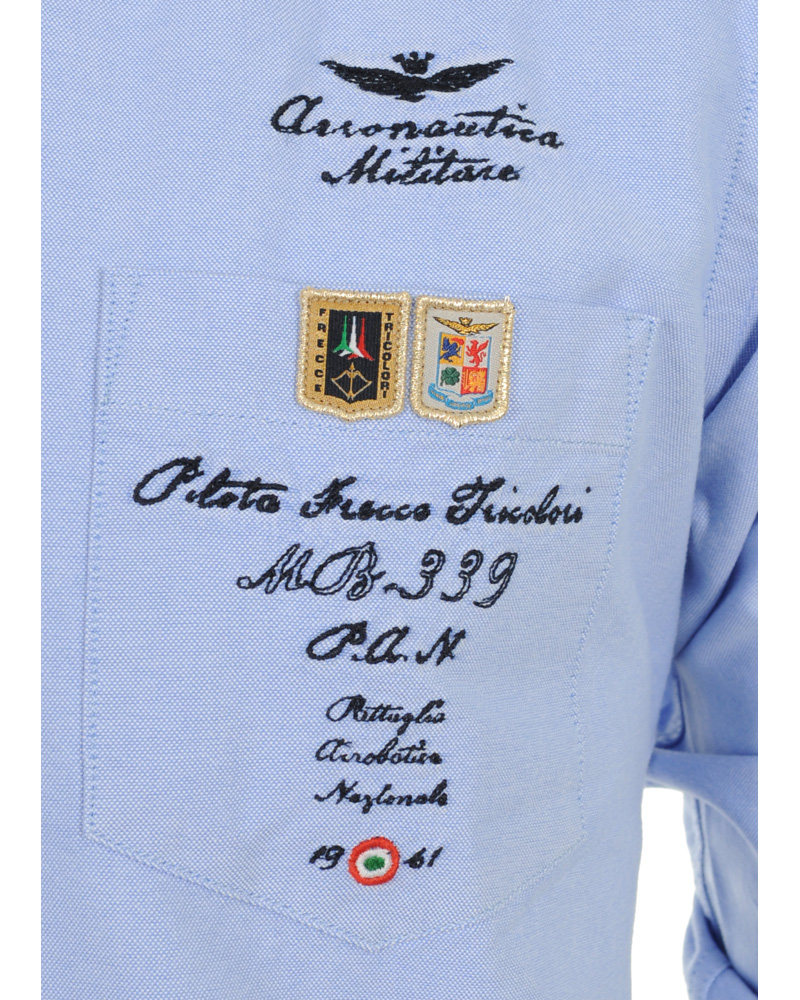 Homme | Chemises | Aeronautica Militare | Camicia M.L CA574 Shirt Blue