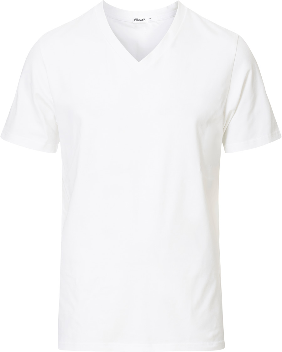 Homme | T-shirts | Filippa K | Soft Lycra V-Neck Tee White