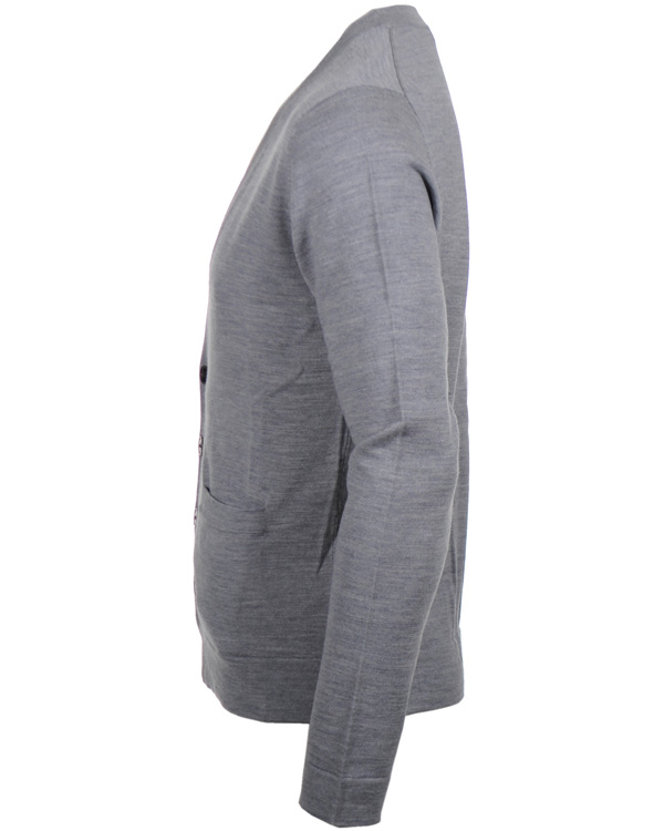 Homme | Pulls Et Tricots | Filippa K | Fine Merino V-Neck Cardigan Grey Melange
