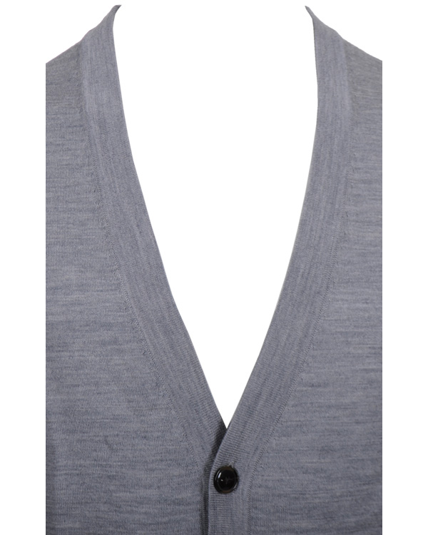 Homme | Pulls Et Tricots | Filippa K | Fine Merino V-Neck Cardigan Grey Melange