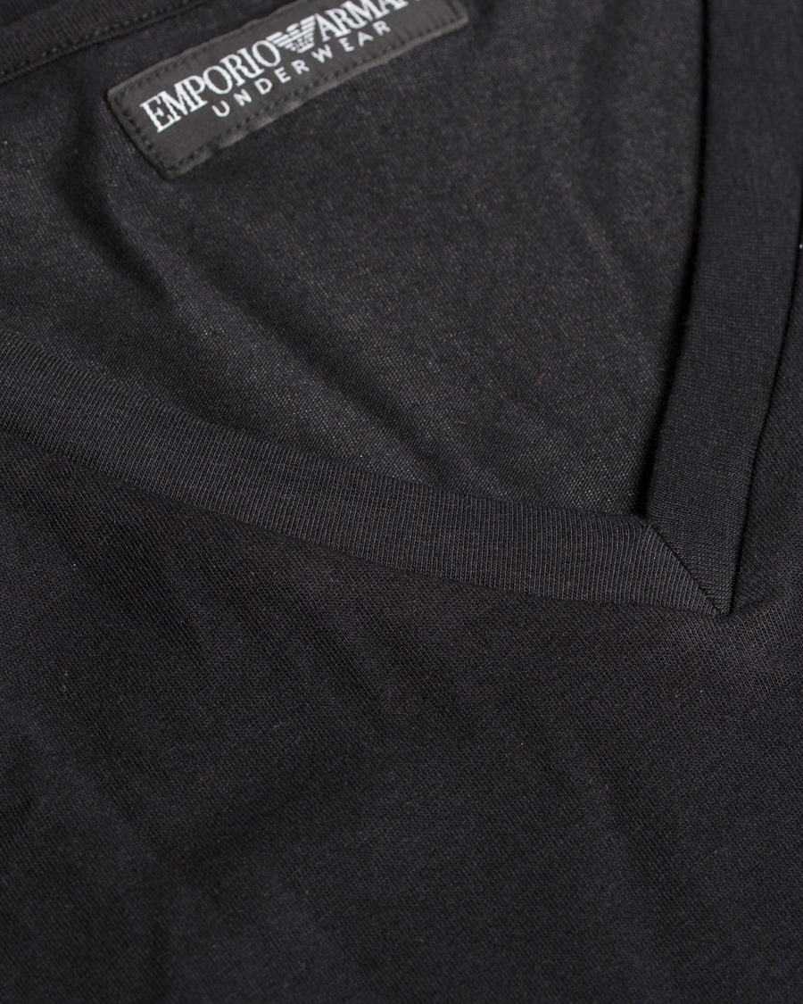 Homme | T-shirts | Emporio Armani | V-Neck T-Shirt Logo Black