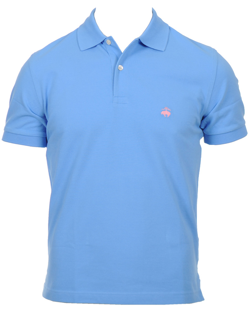 Heren | Polo's | Brooks Brothers | Basic Gold Logo Piké Blue