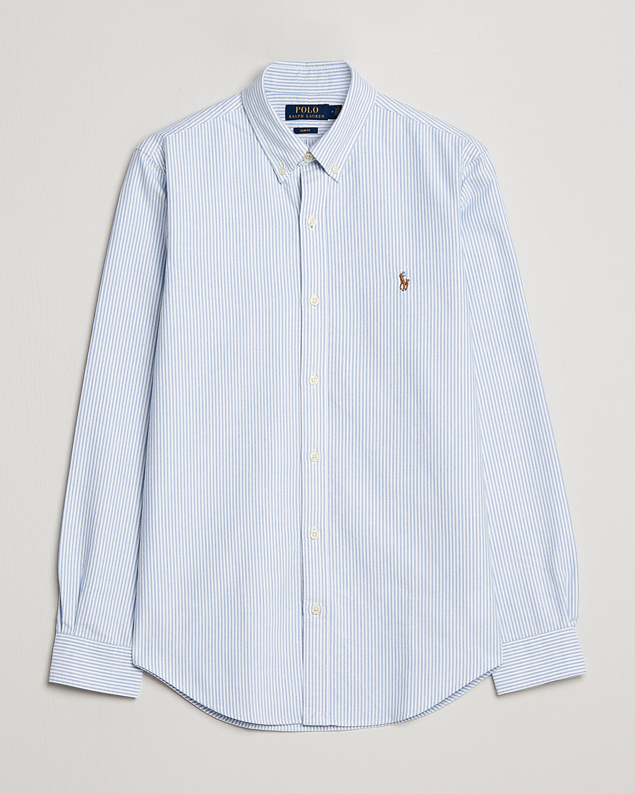 Heren | Overhemden | Polo Ralph Lauren | Slim Fit Shirt Oxford Stripes Blue