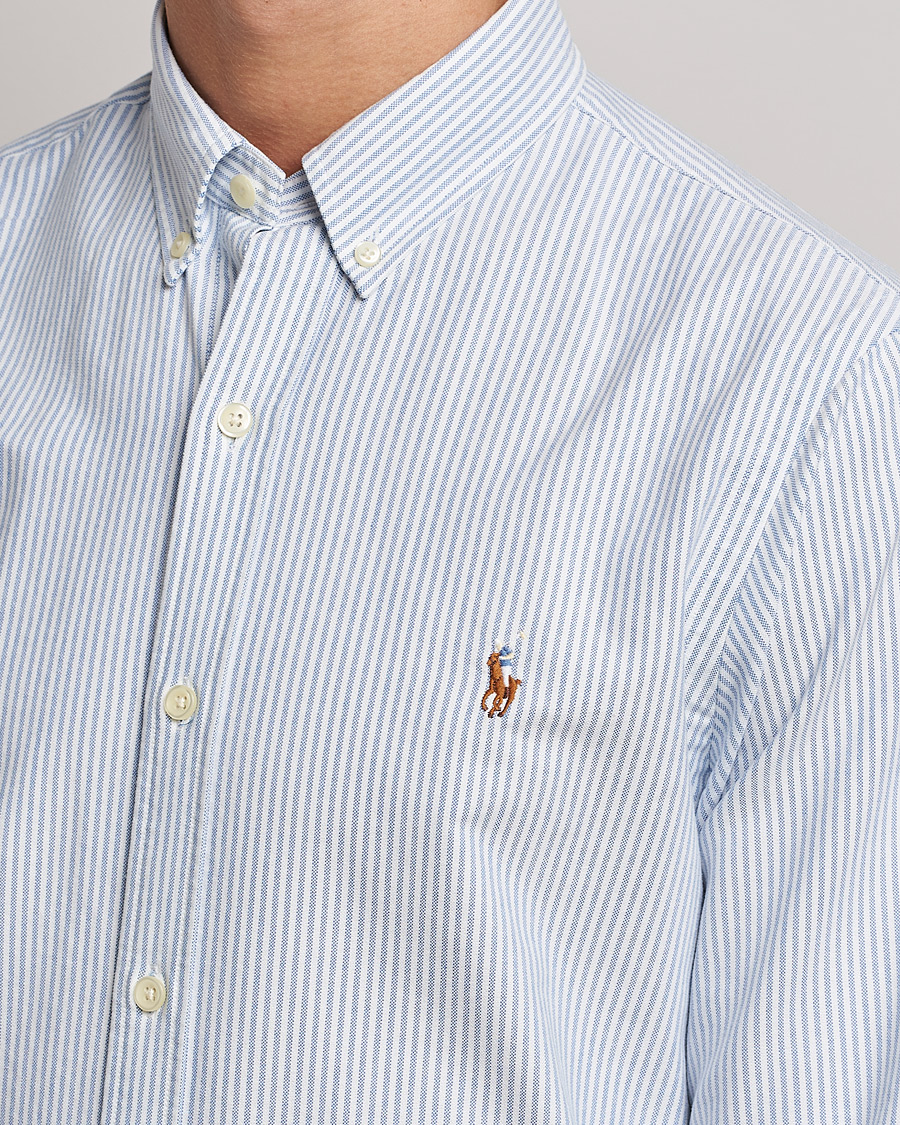 Heren | Overhemden | Polo Ralph Lauren | Slim Fit Shirt Oxford Stripes Blue