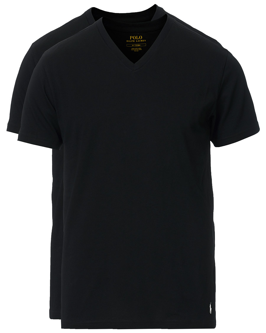 Homme | T-shirts | Polo Ralph Lauren | 2-Pack T-Shirt V-Neck Black