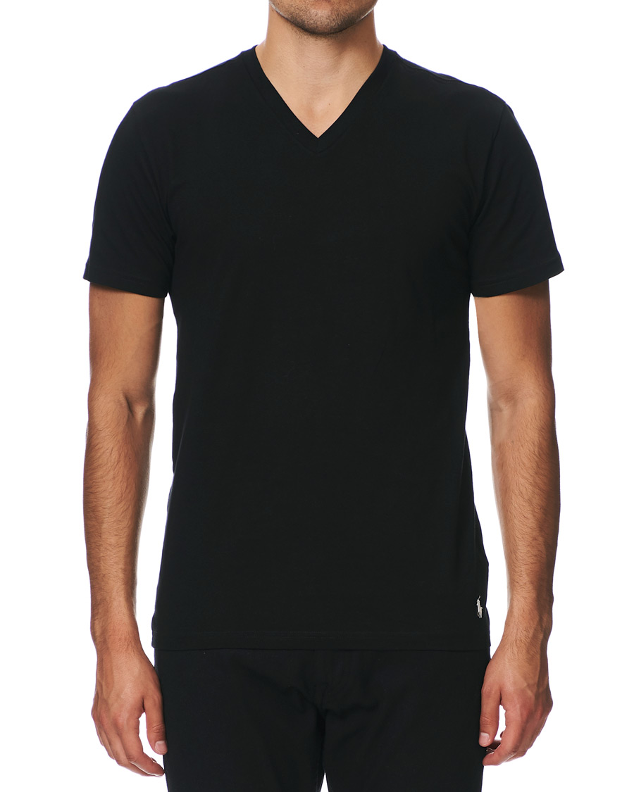 Homme | T-shirts | Polo Ralph Lauren | 2-Pack T-Shirt V-Neck Black