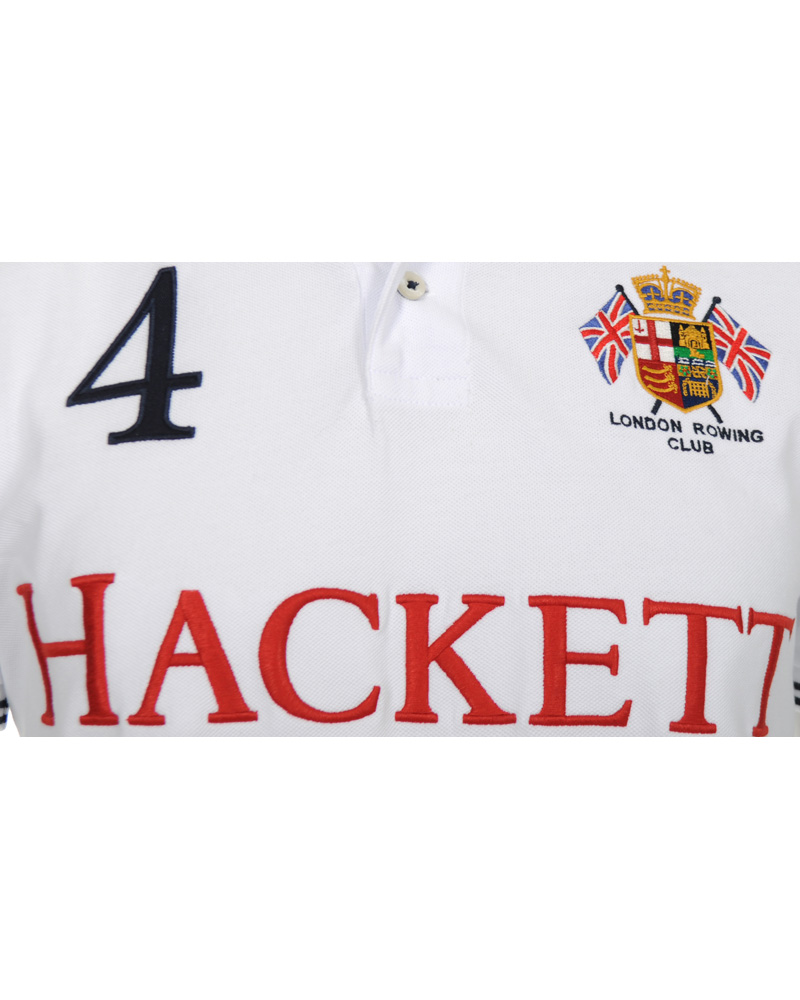 Homme | Polos | Hackett | London Rowing Club Polo Piké White