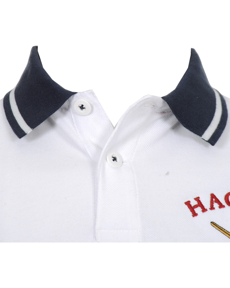 Homme | Polos | Hackett | Army Polo Team Diamond Piké White/Red