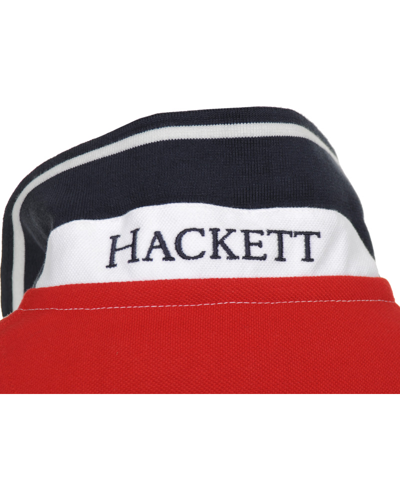 Homme | Polos | Hackett | Army Polo Team Diamond Piké White/Red