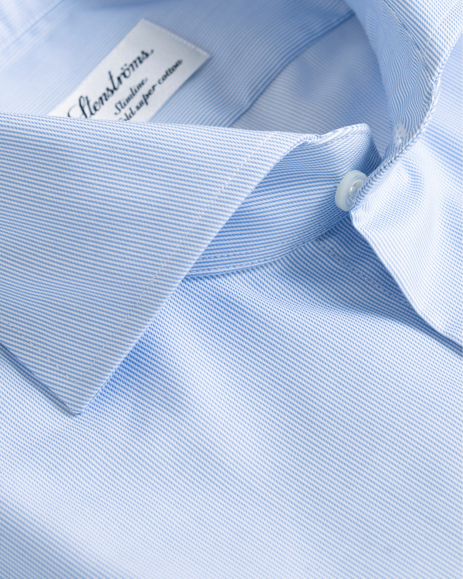 Heren | Overhemden | Stenströms | Slimline Shirt Thin Stripe Blue