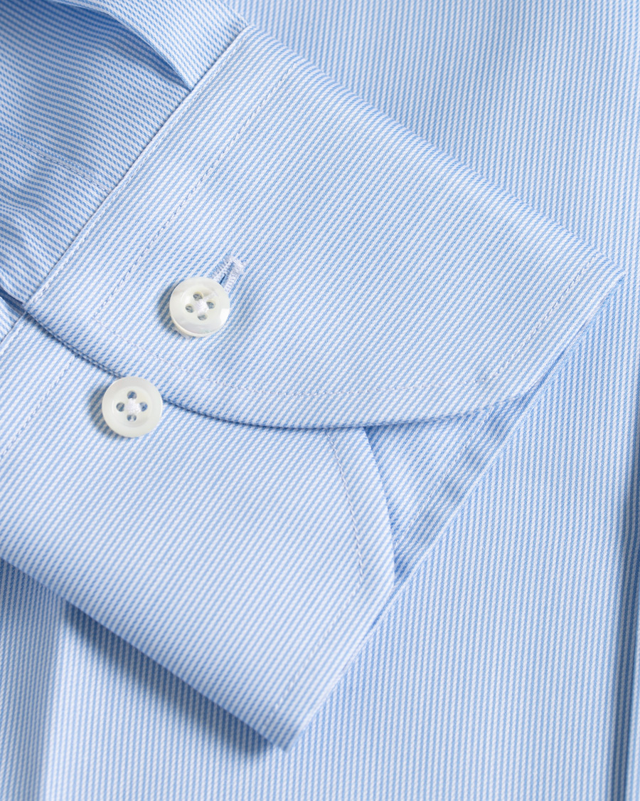 Heren | Overhemden | Stenströms | Slimline Shirt Thin Stripe Blue