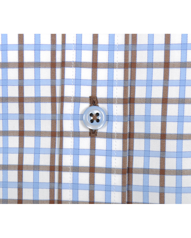 Homme | Chemises | Stenströms | Skjorta Slimline Tattersall Brown/Blue