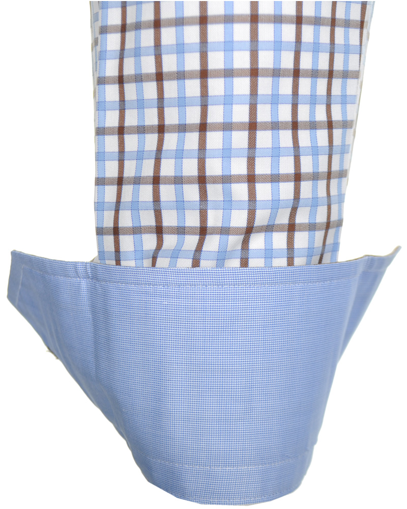 Homme | Chemises | Stenströms | Skjorta Slimline Tattersall Brown/Blue