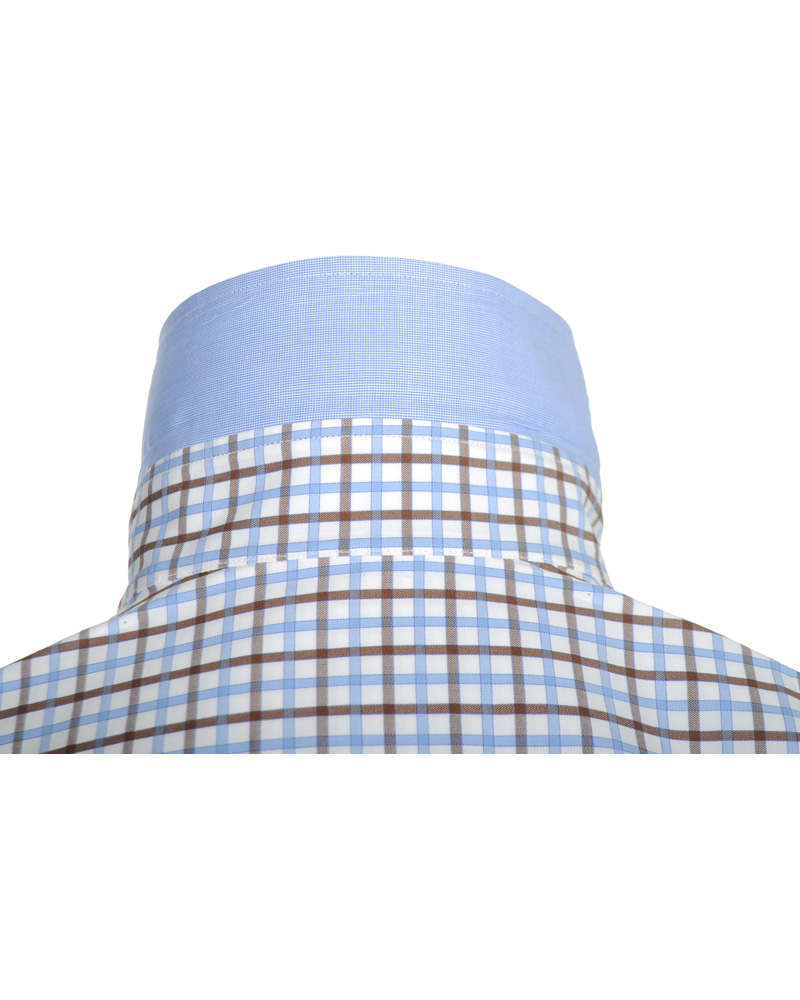 Homme | Chemises | Stenströms | Skjorta Slimline Tattersall Brown/Blue