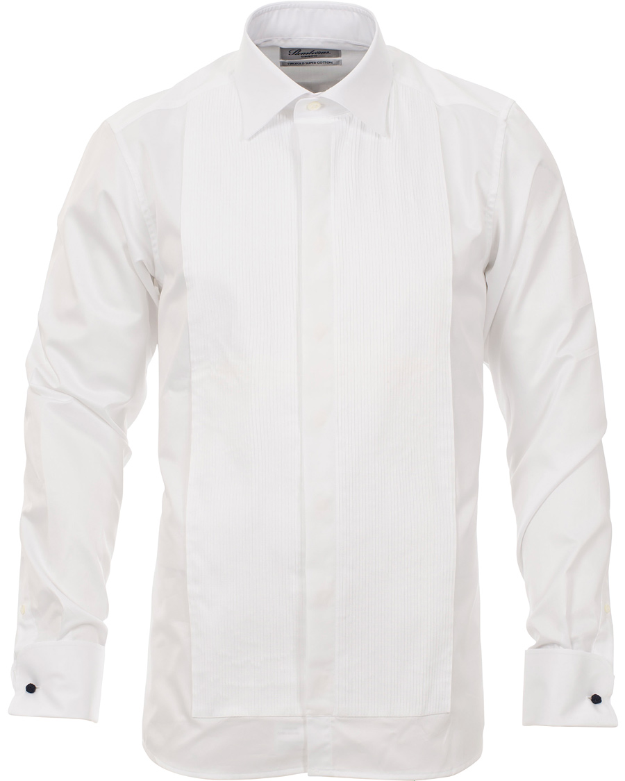 Heren | Overhemden | Stenströms | Slimline Tuxedo Shirt White 43 - XL