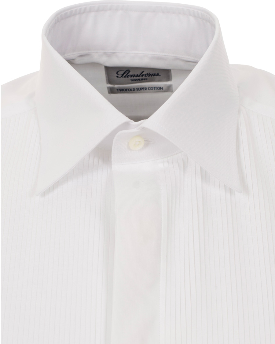 Heren | Overhemden | Stenströms | Slimline Tuxedo Shirt White 43 - XL