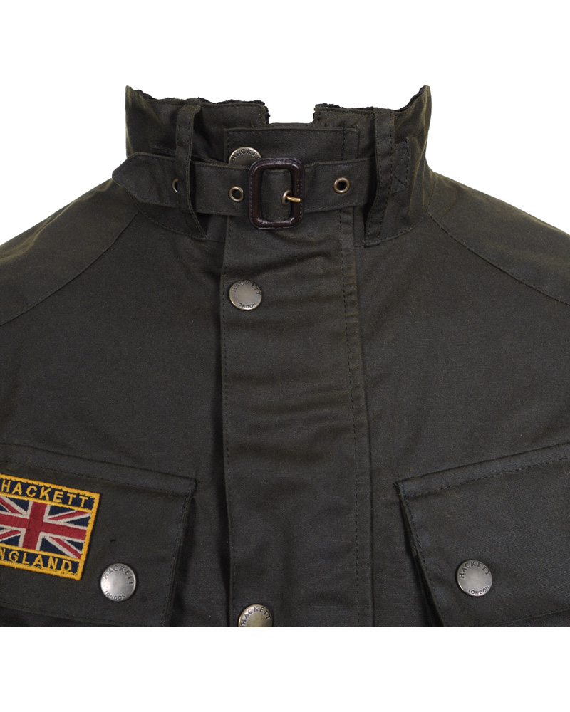 Heren | Jassen | Hackett | Wax Rally Olive