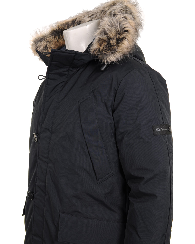 Homme | Manteaux Et Vestes | Ben Sherman | Nylon City Parka Black
