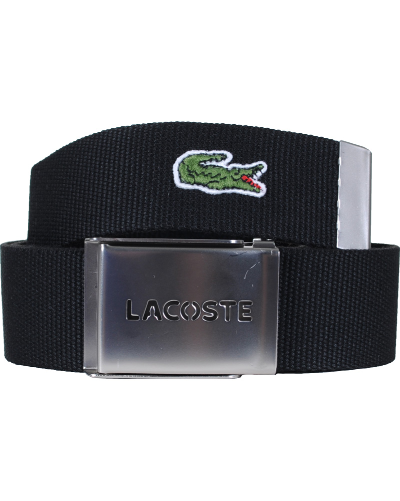 Homme | Lacoste Textile Belt Black | Lacoste | Textile Belt Black