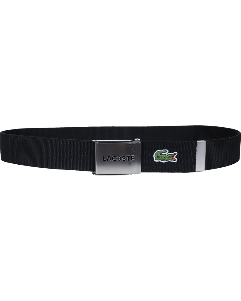 Homme | Lacoste Textile Belt Black | Lacoste | Textile Belt Black