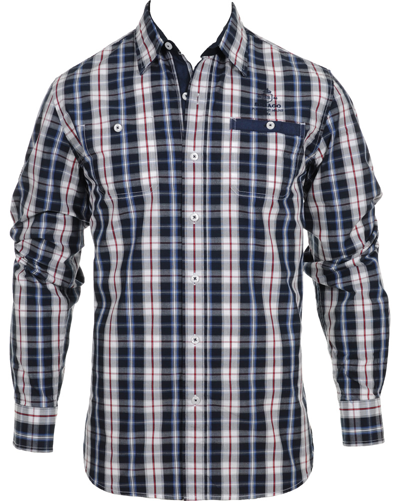 Homme | Chemises | Sebago | Randolph Check Shirt Navy/Red/White