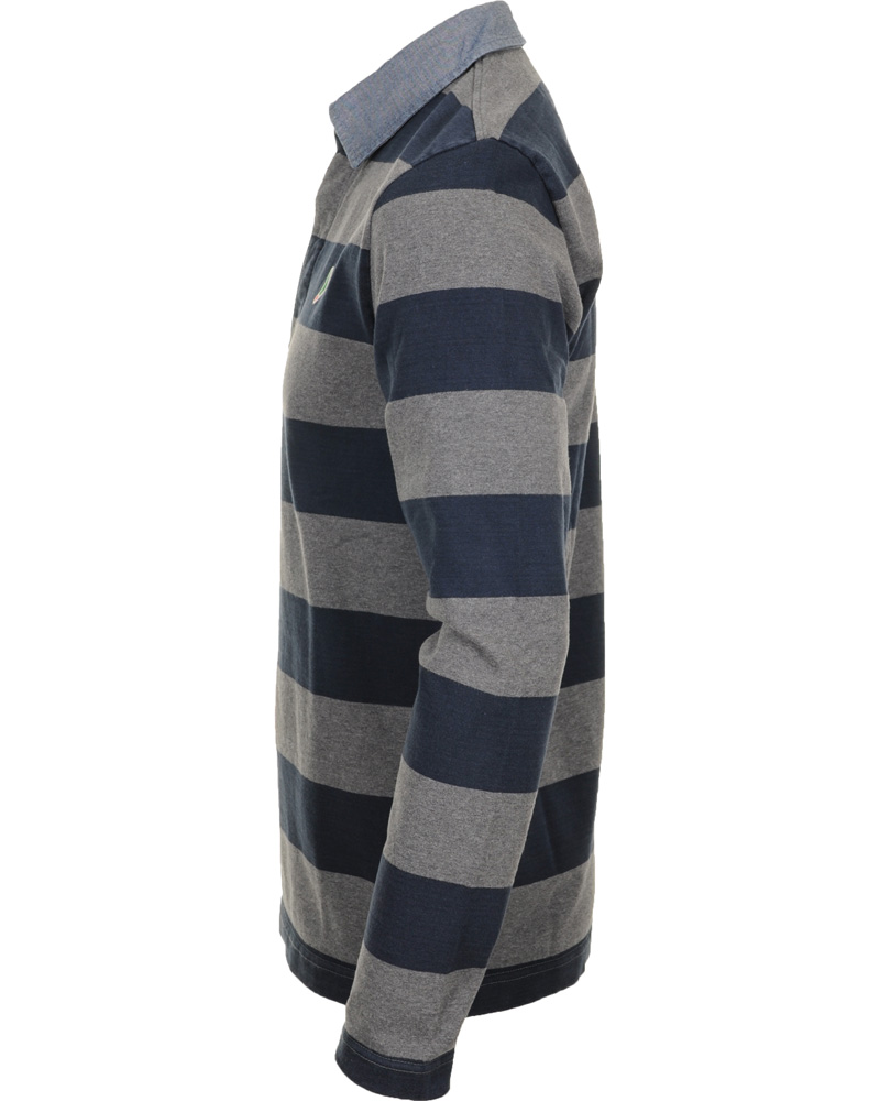 Homme | Pulls Et Tricots | Boomerang | Rudolf Block Striped Rugby Grey Melange