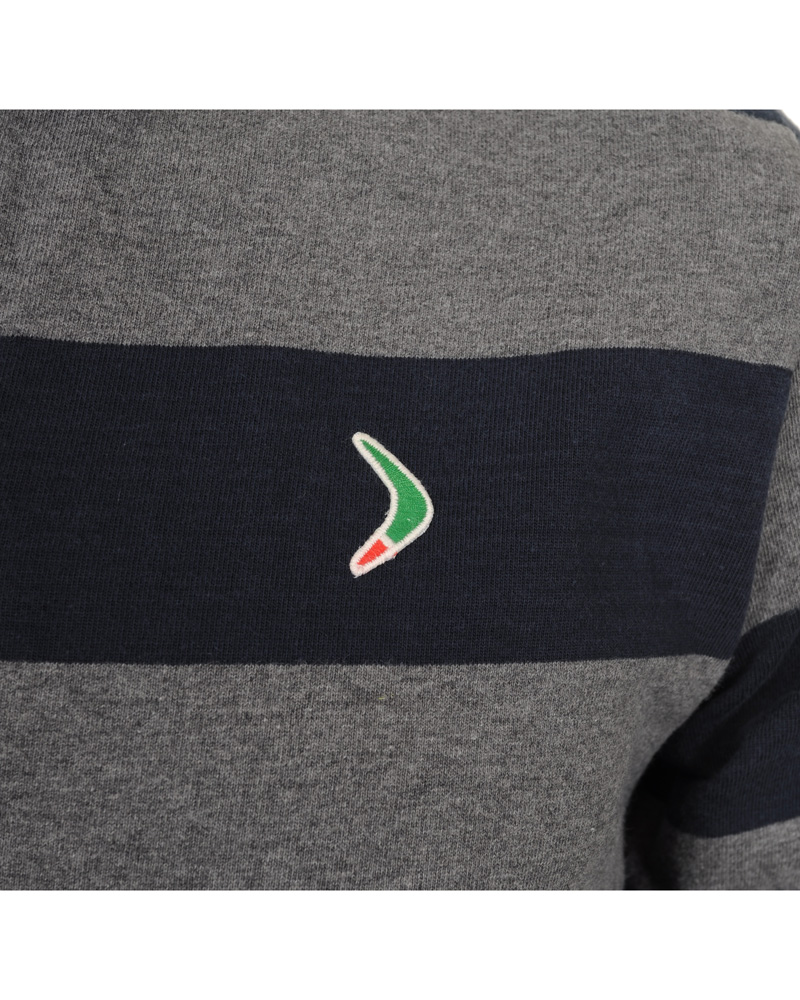 Homme | Pulls Et Tricots | Boomerang | Rudolf Block Striped Rugby Grey Melange